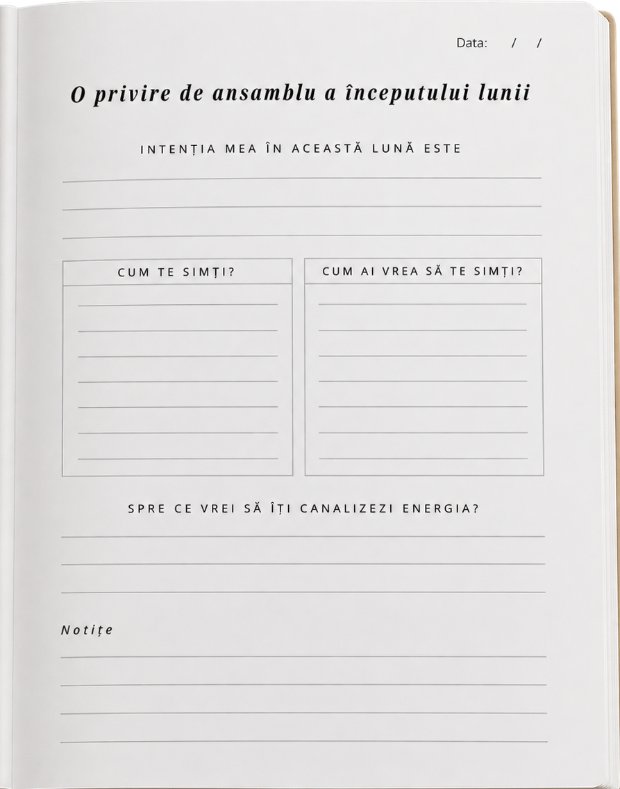 Pagina Începutul lunii din jurnal